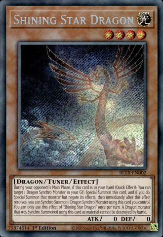 Shining Star Dragon [BLTR-EN002] Secret Rare