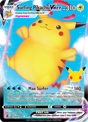 Surfing Pikachu VMAX (009/025) [Celebrations: 25th Anniversary]