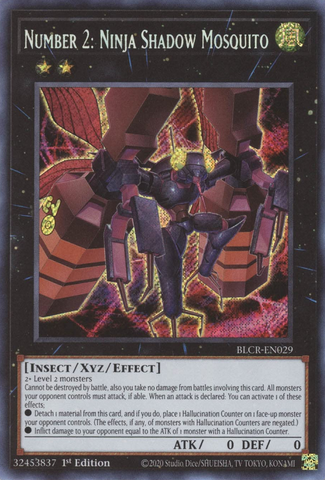 Number 2: Ninja Shadow Mosquito [BLCR-EN029] Secret Rare