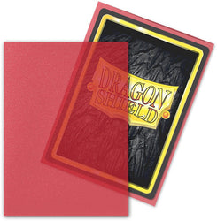 Dragon Shield: Standard 100ct Sleeves - Clear Red (Matte)