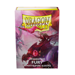 Dragon Shield: Japanese Size 60ct Sleeves - Fury (Dual Matte)