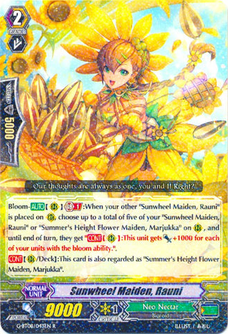 Sunwheel Maiden, Rauni (G-BT08/043EN) [Absolute Judgment]