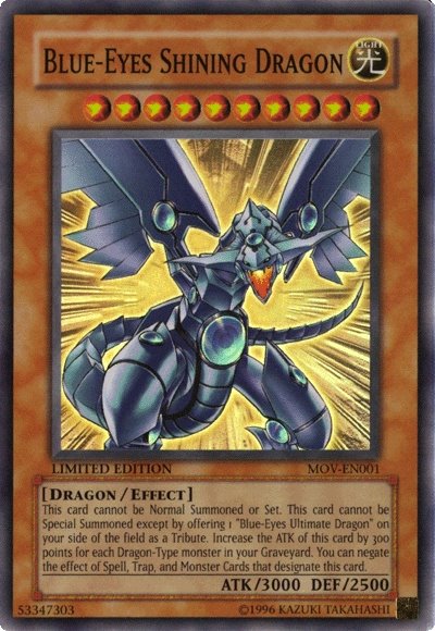 Blue-Eyes Shining Dragon [MOV-EN001] Super Rare