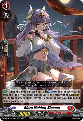 Blaze Maiden, Ximena (D-BT03/012EN) [Advance of Intertwined Stars]