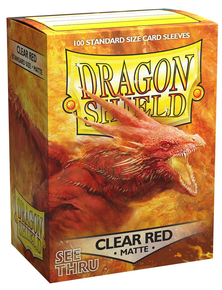 Dragon Shield: Standard 100ct Sleeves - Clear Red (Matte)